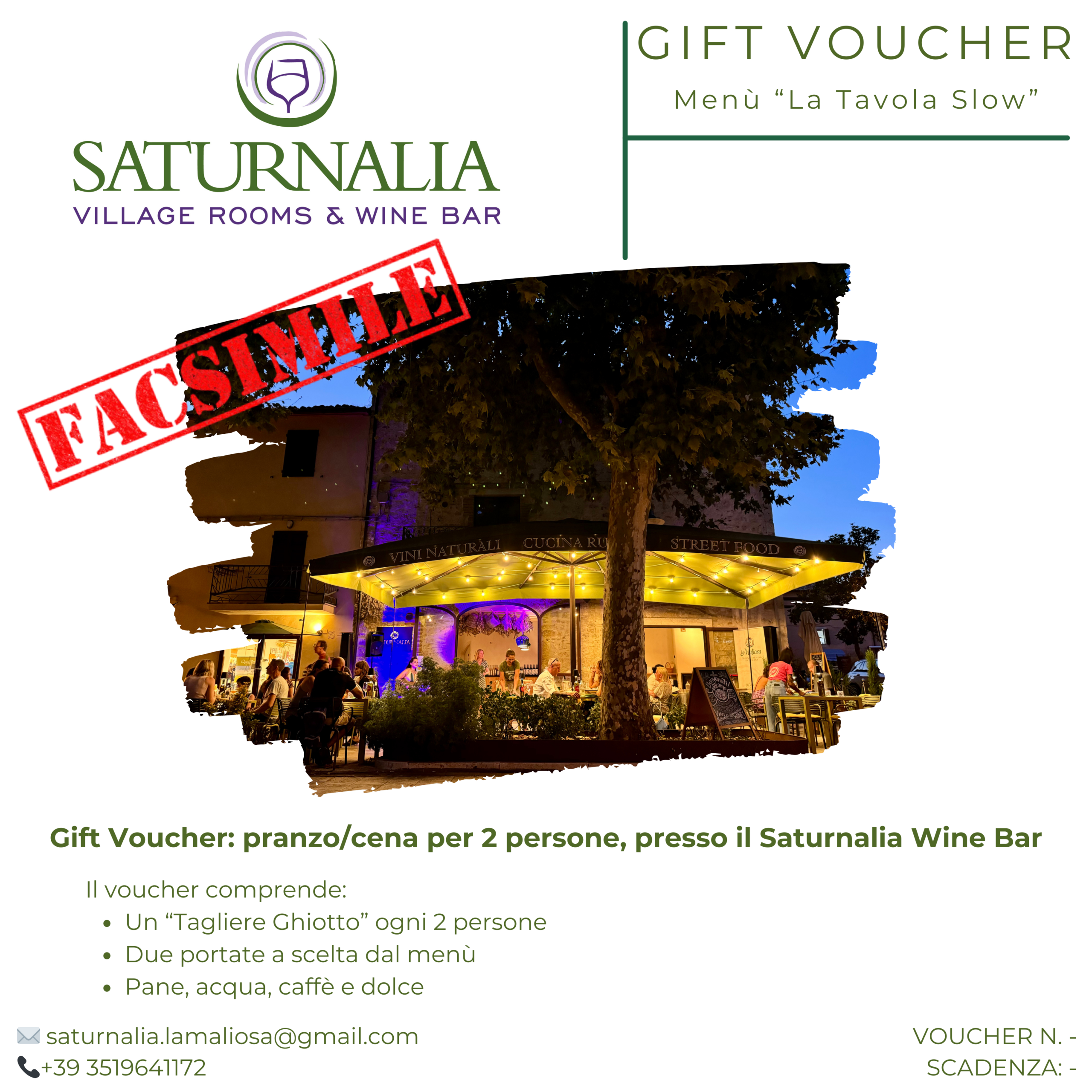 Voucher “La Tavola Slow”